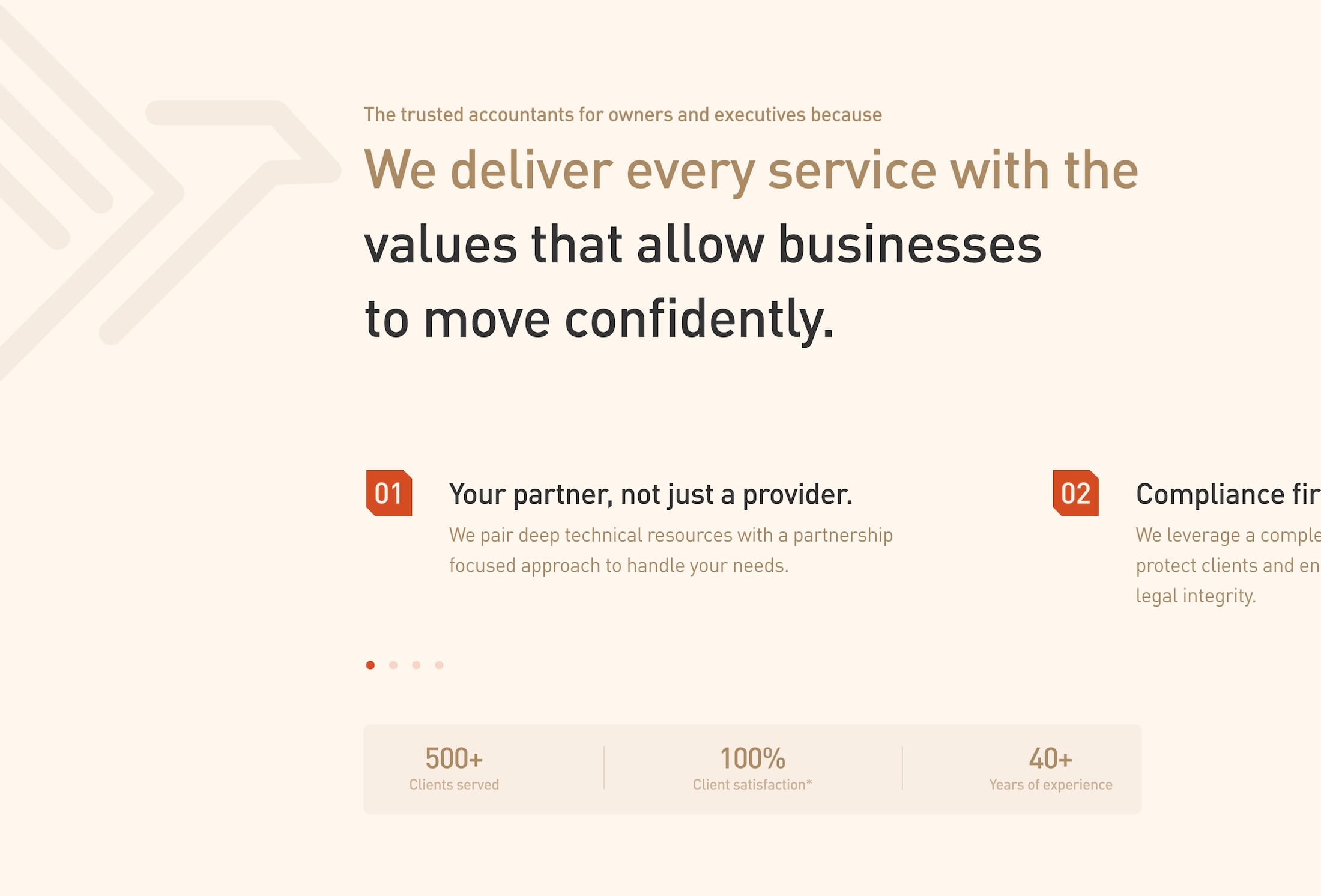 New website — values